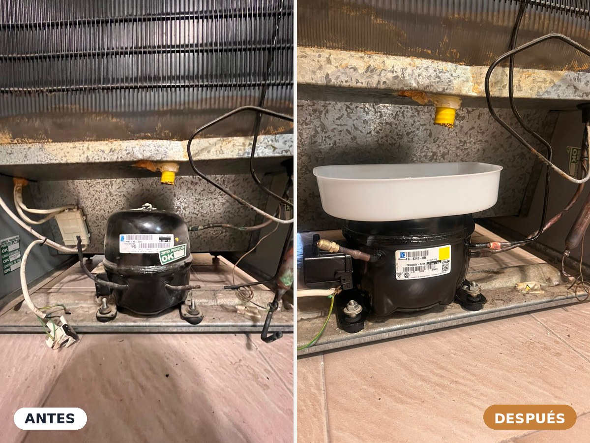 Cambio de motor de heladera — Roma Service